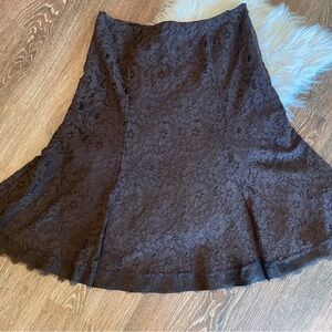 Lauren Ralph L. Brown lace Skirt ~ 10